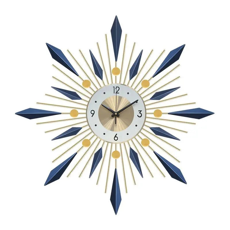 Luxury Modern Wall Clock – Scandi Wrought Iron Statement Clock for Living Room & Bedroom