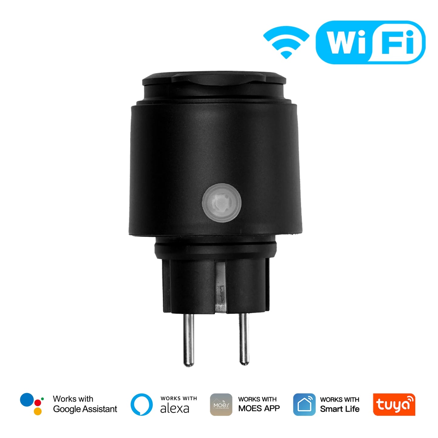 Smart WiFi Plug 16A EU Socket – Waterproof Energy Monitor Compatible with Alexa & Google Home