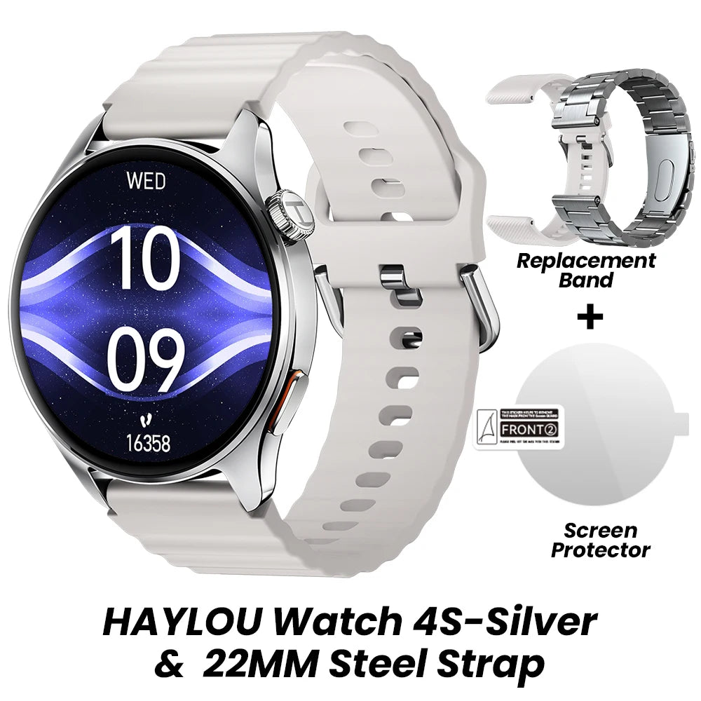 HAYLOU Watch 4S Advanced Fitness Smartwatch – HD AMOLED Screen, Multi-Satellite GPS & 120+ Sport Modes