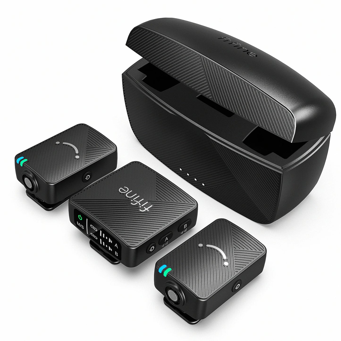 Wireless Lavalier Microphone 2 Pack – Cordless Lapel Mic Set for iPhone, Android & Camera