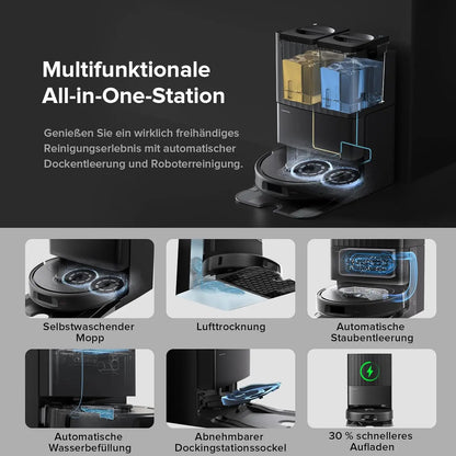 PurePath Max Robot Vacuum & Mop with 8000Pa Suction, Self-Empty Dock & Smart Navigation