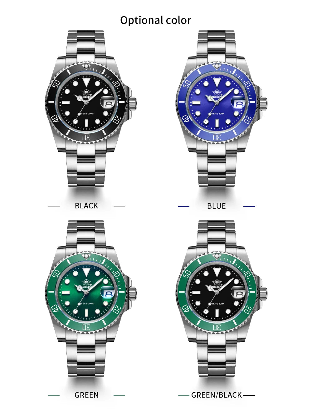 Reloj de Cuarzo de Acero Inoxidable para Hombre – Reloj Impermeable de Negocios y Deportes al Aire Libre