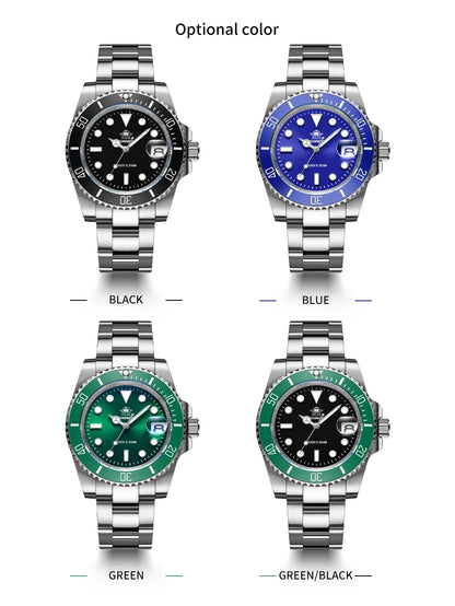 Reloj de Cuarzo de Acero Inoxidable para Hombre – Reloj Impermeable de Negocios y Deportes al Aire Libre