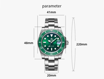 Reloj de Cuarzo de Acero Inoxidable para Hombre – Reloj Impermeable de Negocios y Deportes al Aire Libre