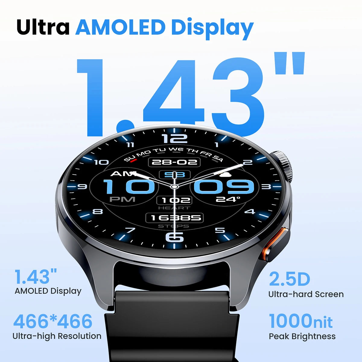 HAYLOU Watch 4S Advanced Fitness Smartwatch – HD AMOLED Screen, Multi-Satellite GPS & 120+ Sport Modes