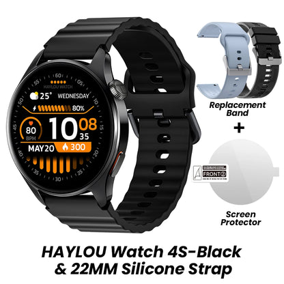 HAYLOU Watch 4S Advanced Fitness Smartwatch – HD AMOLED Screen, Multi-Satellite GPS & 120+ Sport Modes