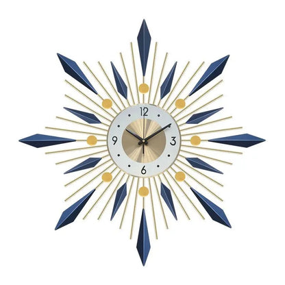 Luxury Modern Wall Clock – Scandi Wrought Iron Statement Clock for Living Room & Bedroom
