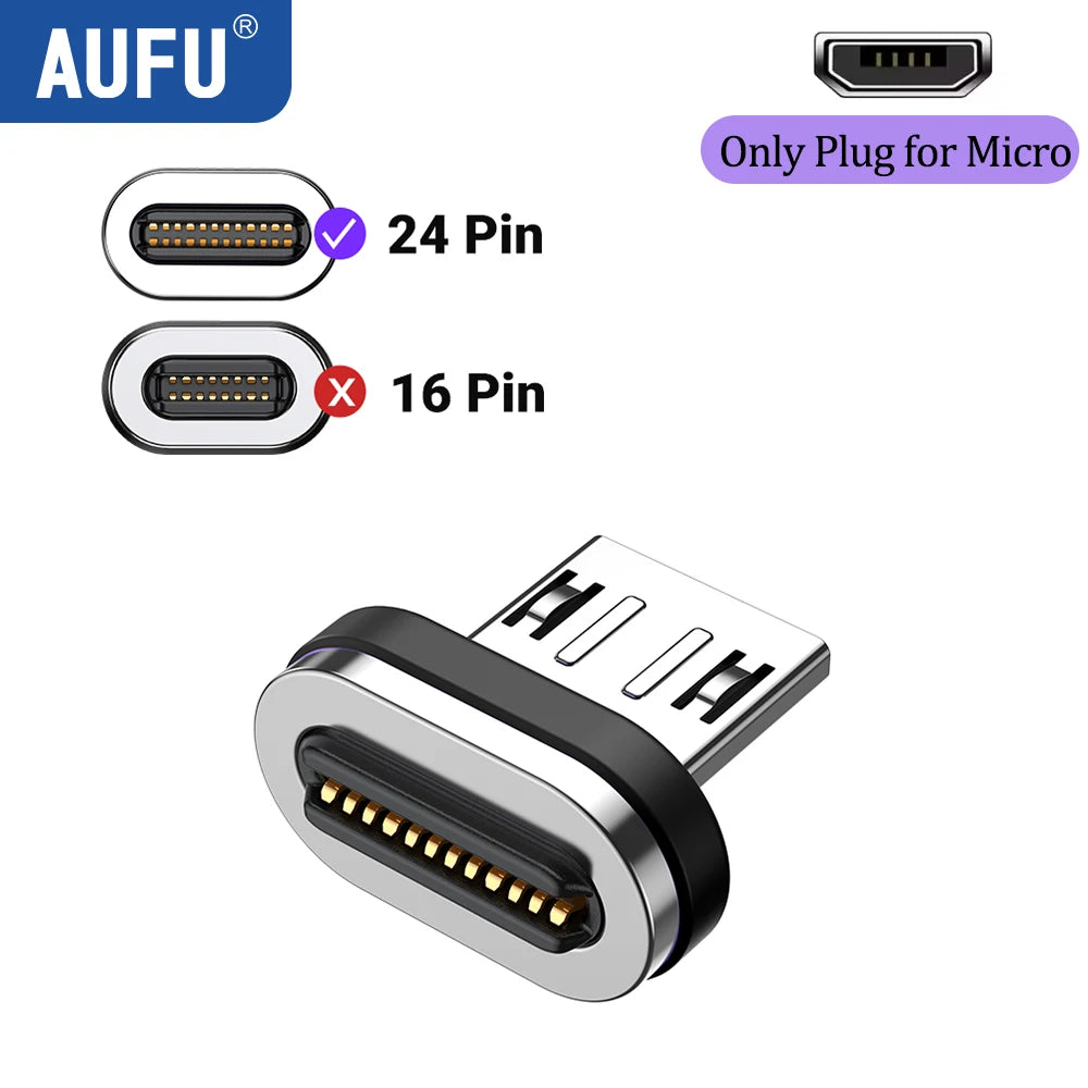 AUFU 240W Magnetic USB-C Adapter – USB4 40Gbps Fast Charging Connector with 8K 60Hz for MacBook, iPhone & Thunderbolt Devices