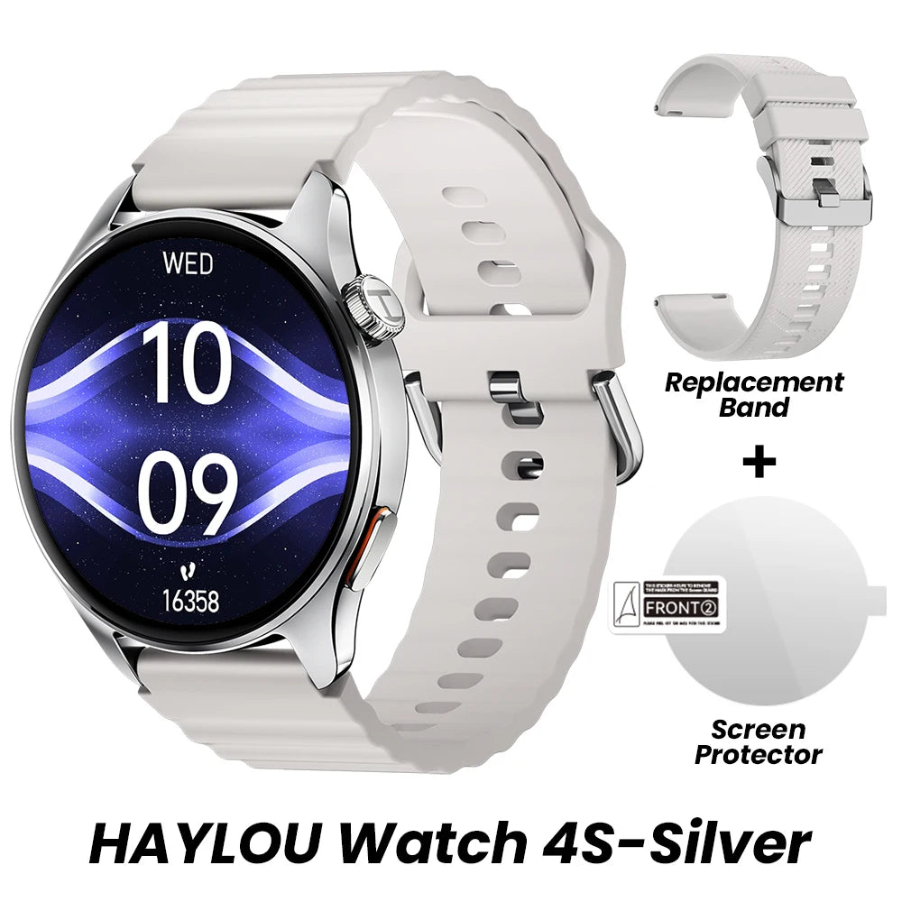 HAYLOU Watch 4S Advanced Fitness Smartwatch – HD AMOLED Screen, Multi-Satellite GPS & 120+ Sport Modes