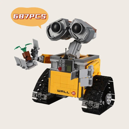 687-Piece Creative Robot Building Block Set – DIY Wall-E Style Model for Home Décor & Gift