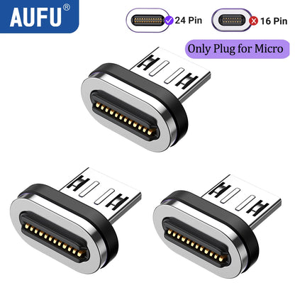 AUFU 240W Magnetic USB-C Adapter – USB4 40Gbps Fast Charging Connector with 8K 60Hz for MacBook, iPhone & Thunderbolt Devices