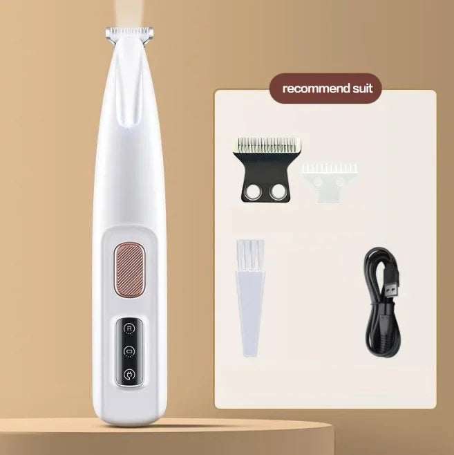 Professional Pet Paw Grooming Trimmer – LED Waterproof Dog Clippers with 18mm Wide Blade for Safe Trimming