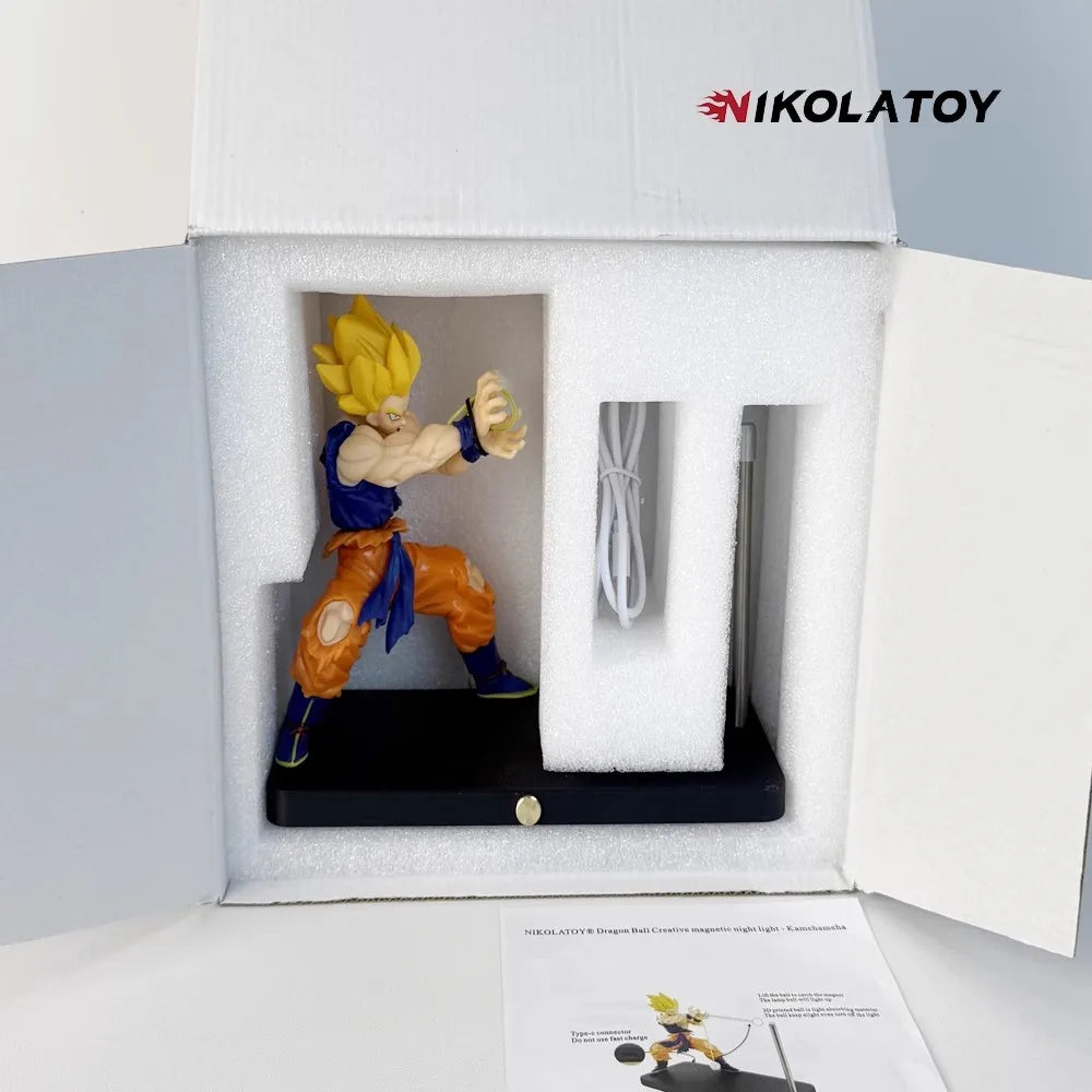 Dragon Ball Goku Kamehameha Magnetic Light Lamp – Anime Collectible Gift Ornament