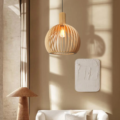 Nordic Wooden Pendant Lamp for Dining & Living Room