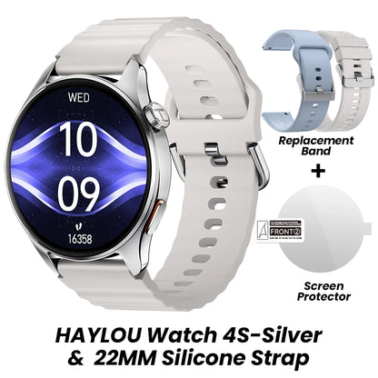 HAYLOU Watch 4S Advanced Fitness Smartwatch – HD AMOLED Screen, Multi-Satellite GPS & 120+ Sport Modes