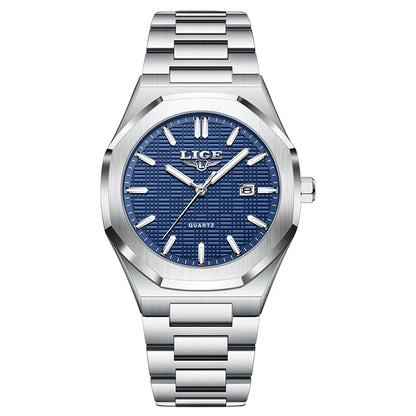 LIGE Luxury Fashion Women’s Watch – Classic Stainless Steel Waterproof Timepiece with Calendar & Luminous Hands
