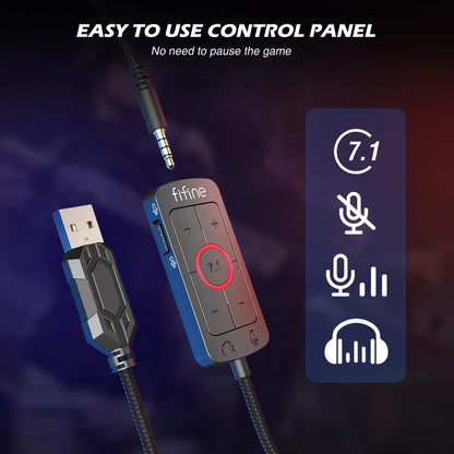 7.1 Surround Gaming Headset – USB & 3.5mm Headphones for PC, PS5 & Mac with Mic Mute