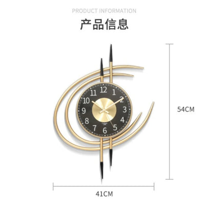 Large Minimalist Metal Wall Clock – Silent Modern Timepiece for Living Room & Office