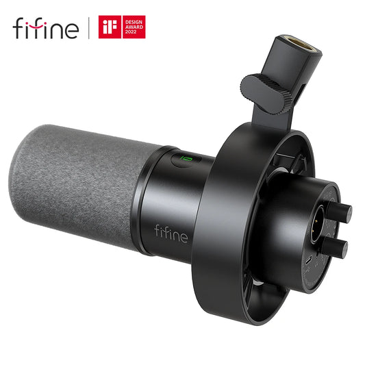 USB/XLR Dynamic Microphone – Studio Recording Mic for PC with Headphone Jack & Mute Control