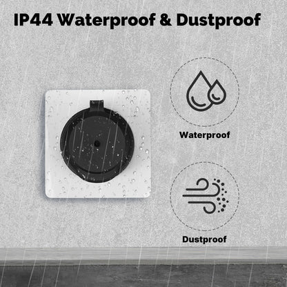 Enchufe inteligente WiFi 16A EU – Monitor de energía impermeable compatible con Alexa y Google Home
