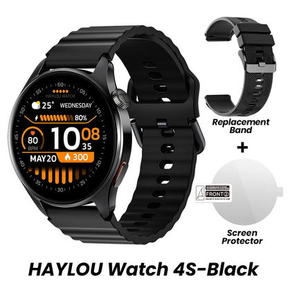 HAYLOU Watch 4S Advanced Fitness Smartwatch – HD AMOLED Screen, Multi-Satellite GPS & 120+ Sport Modes