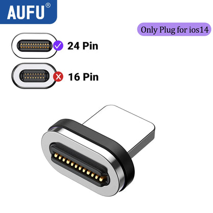 AUFU 240W Magnetic USB-C Adapter – USB4 40Gbps Fast Charging Connector with 8K 60Hz for MacBook, iPhone & Thunderbolt Devices