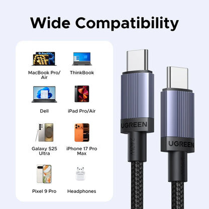 Cable USB tipo C a USB C UGREEN 240W, 100W PD 3.1, cable de carga rápida para Macbook Pro, Xiaomi, Samsung, portátil