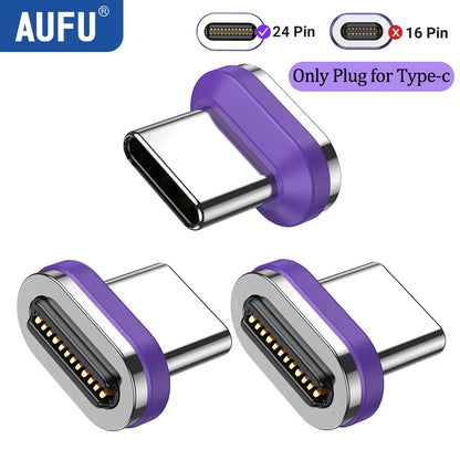 AUFU 240W Magnetic USB-C Adapter – USB4 40Gbps Fast Charging Connector with 8K 60Hz for MacBook, iPhone & Thunderbolt Devices