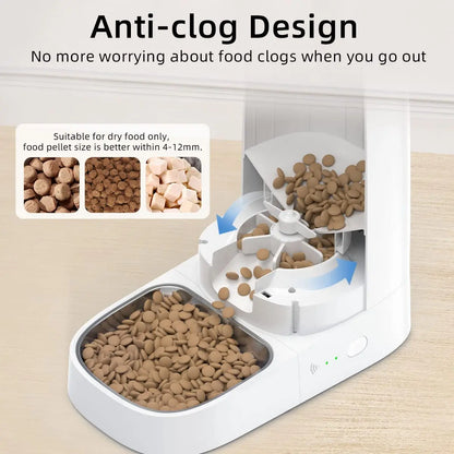 WhiskerFlow Pro WiFi Cat Food Dispenser with Smart App Control
