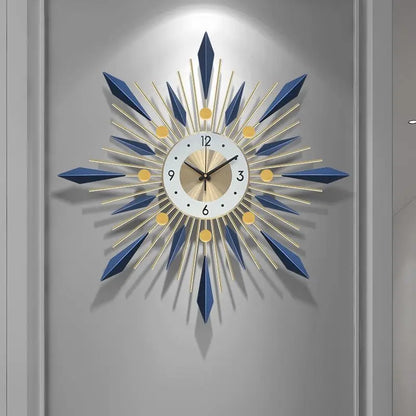 Luxury Modern Wall Clock – Scandi Wrought Iron Statement Clock for Living Room & Bedroom