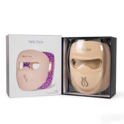Hello Face M300 LED Facial Therapy Mask – 4D Silicone Skincare Device for Anti-Ageing, Acne Care & Skin Rejuvenation