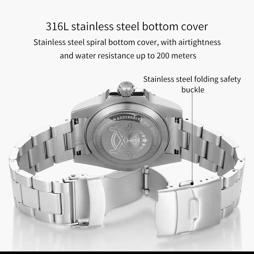 Reloj de Cuarzo de Acero Inoxidable para Hombre – Reloj Impermeable de Negocios y Deportes al Aire Libre