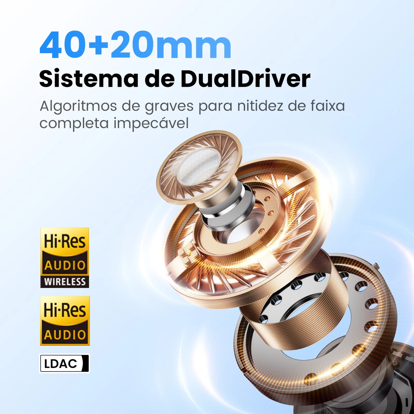 HAYLOU S40 Wireless ANC Headphones – 50dB Noise Cancelling, Hi-Res LDAC & 3D Spatial Audio