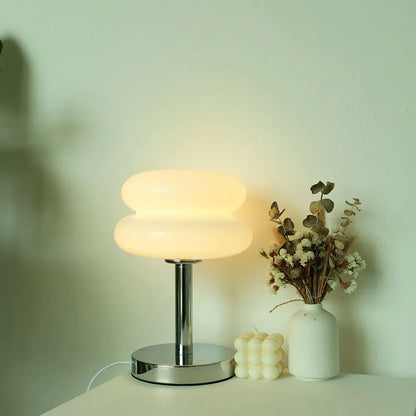 Macaron Glass Bedside Lamp with Tricolour Dimming – Soft Ambient Light for Living Room & Bedroom Décor