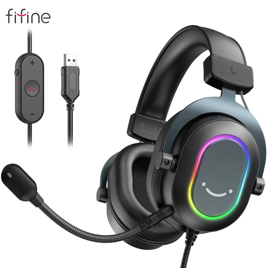 RGB 7.1 Surround Gaming Headset – Over-Ear Headphones for PC, PS5 & PS4 with Mic