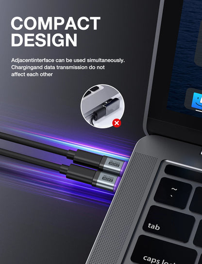 AUFU 240W Magnetic USB-C Adapter – USB4 40Gbps Fast Charging Connector with 8K 60Hz for MacBook, iPhone & Thunderbolt Devices