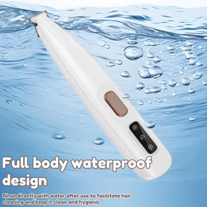 Professional Pet Paw Grooming Trimmer – LED Waterproof Dog Clippers with 18mm Wide Blade for Safe Trimming