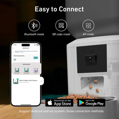 PetVision Pro 8L Smart Cat Food Dispenser with HD Camera, Voice Recorder & Tuya App