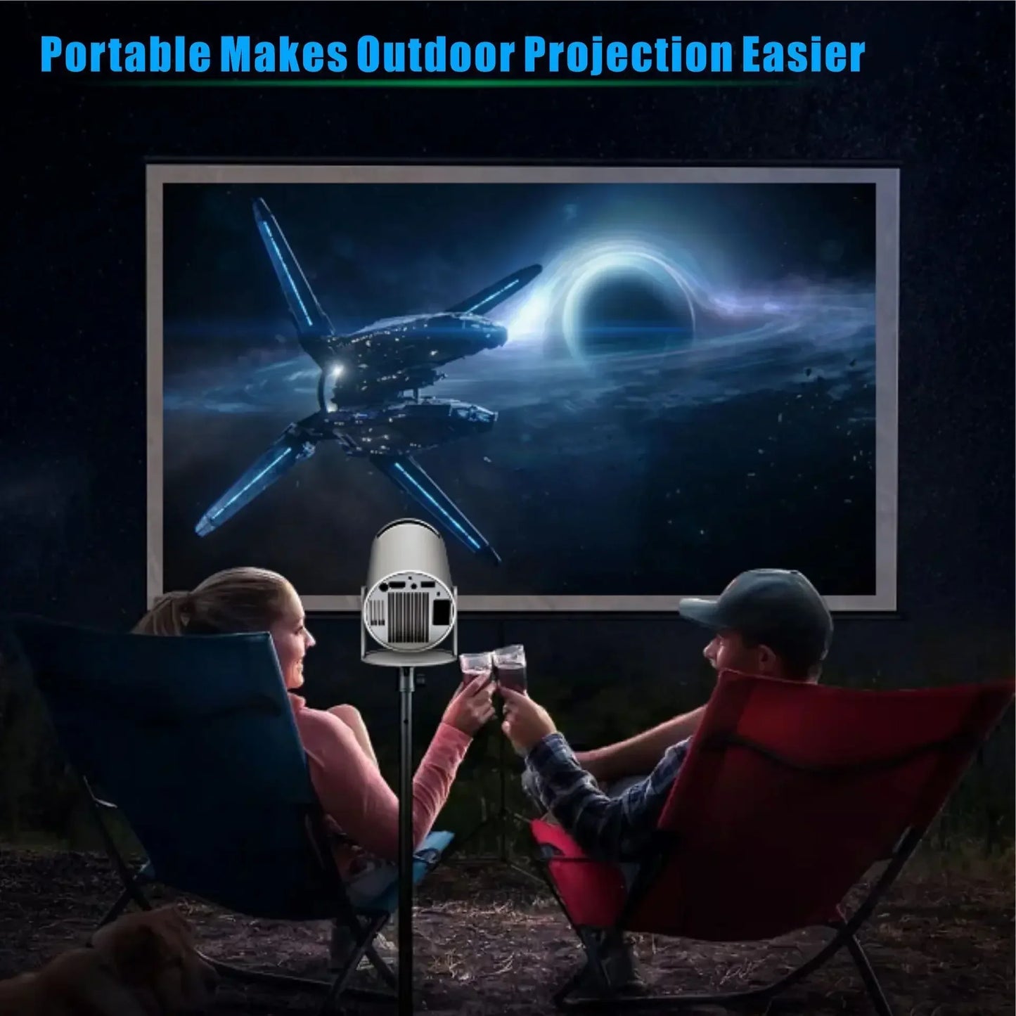 Console Projetor Mini Retrô para Jogos – Projetor Portátil Android 11 para Casa com 64GB de Jogos
