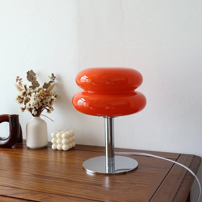 Macaron Glass Bedside Lamp with Tricolour Dimming – Soft Ambient Light for Living Room & Bedroom Décor
