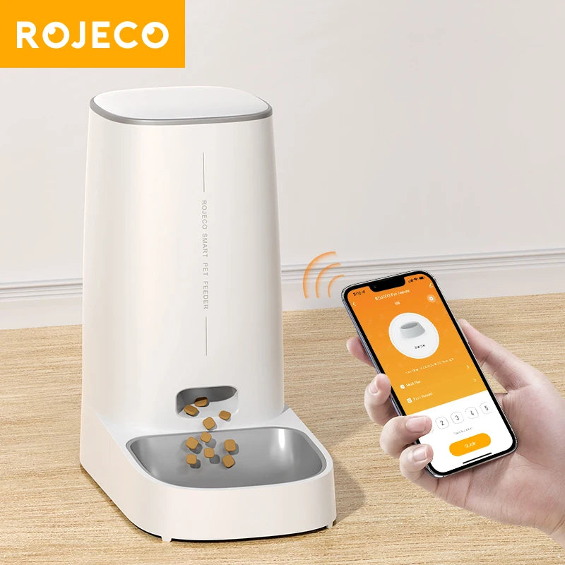 WhiskerFlow Pro WiFi Cat Food Dispenser with Smart App Control