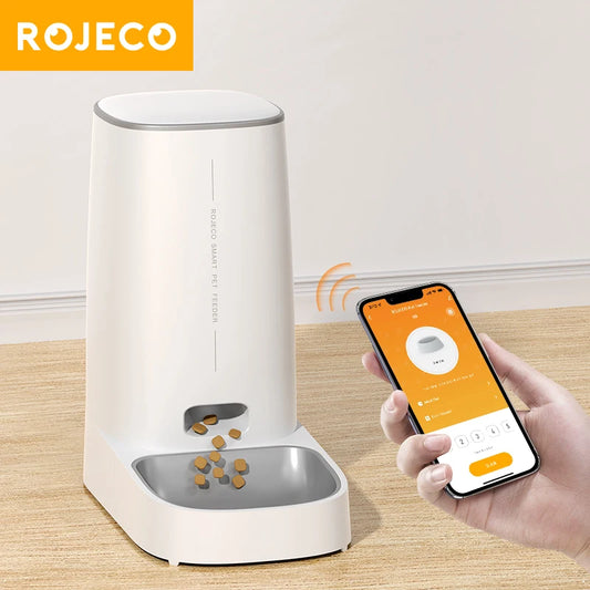 WhiskerFlow Pro WiFi Cat Food Dispenser with Smart App Control