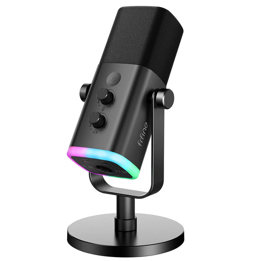 USB/XLR Dynamic Gaming Microphone – PC & PS5 Streaming Mic with Touch Mute & Headphone Jack