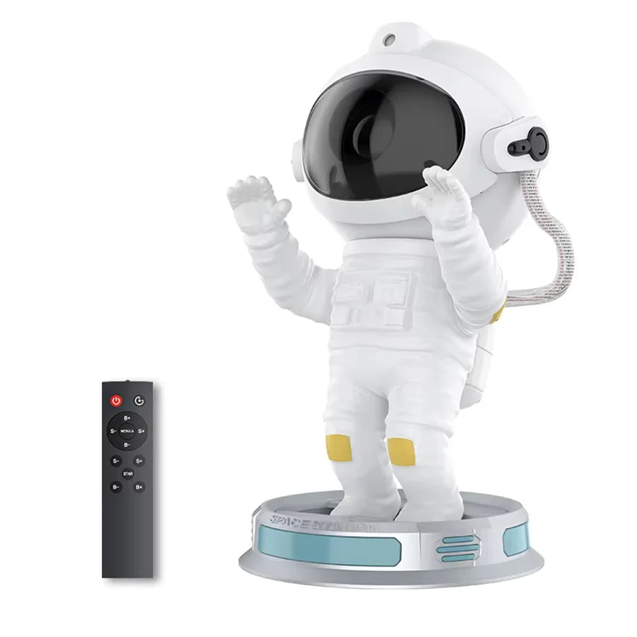 Kids Astronaut Star Projector Night Light with Remote Control & 360° Adjustable Design