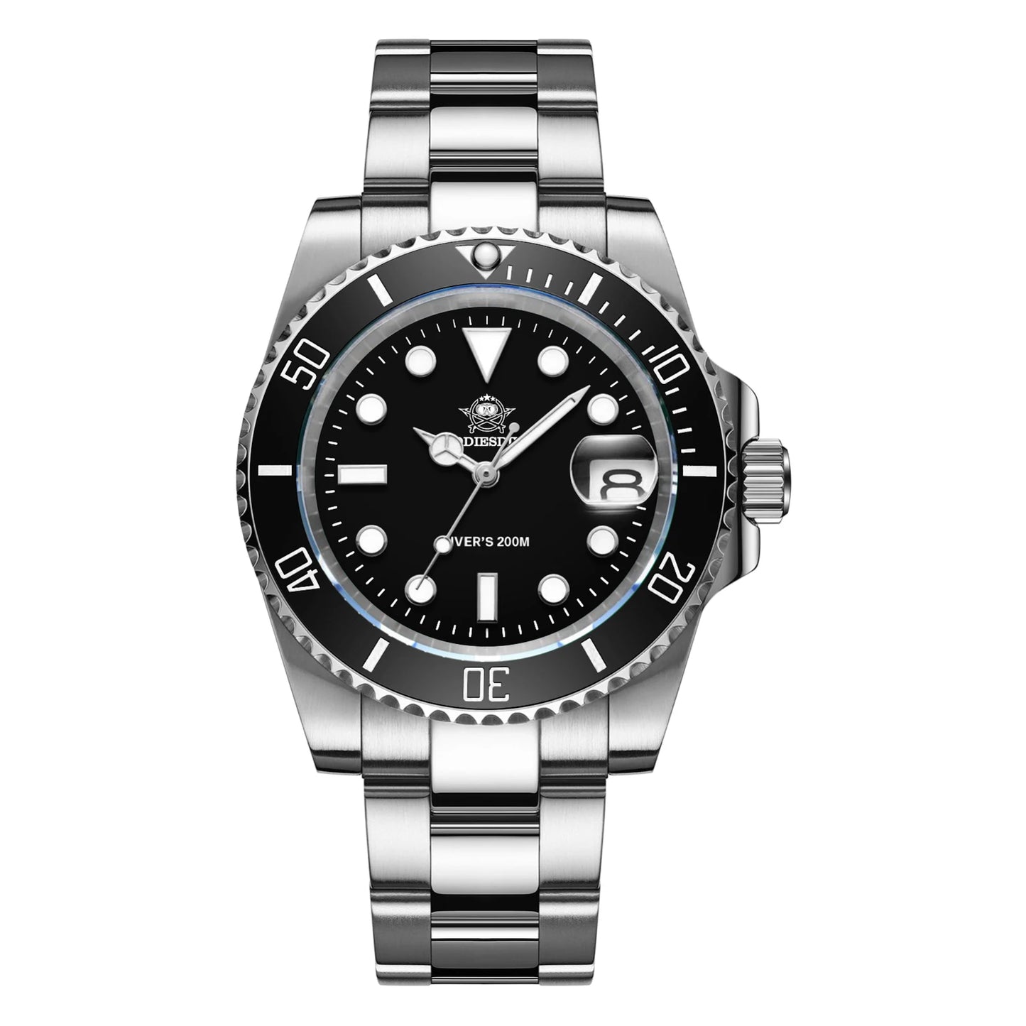 Reloj de Cuarzo de Acero Inoxidable para Hombre – Reloj Impermeable de Negocios y Deportes al Aire Libre