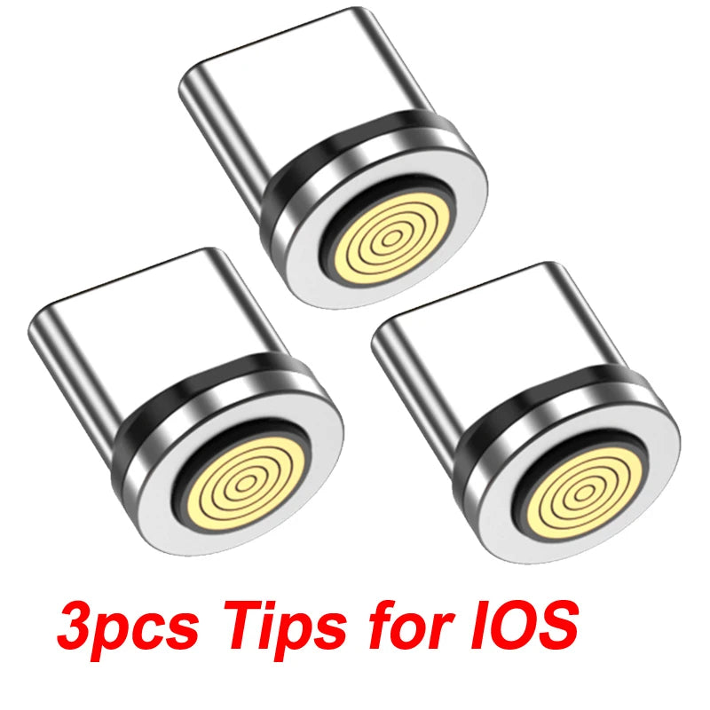 Cabo de carregamento rápido magnético 3 em 1 AUFU 100W – Conector múltiplo USB-C para iPhone, Samsung, MacBook e mais