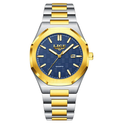 LIGE Luxury Fashion Women’s Watch – Classic Stainless Steel Waterproof Timepiece with Calendar & Luminous Hands