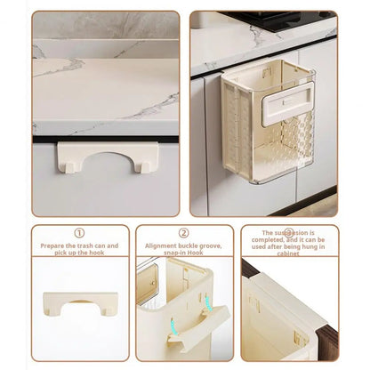 Foldable Wall Mounted Kitchen Trash Bin 10L