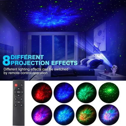Kids Astronaut Star Projector Night Light with Remote Control & 360° Adjustable Design