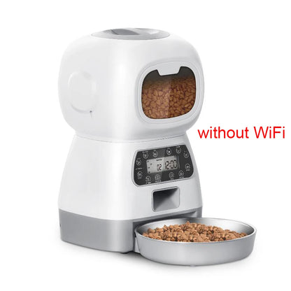 WhiskerFlow Smart 3.5L Automatic Cat Feeder with Slow Feed Design & App Control